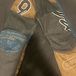 G-Star Men's Blue and Brown Skinny Jeans